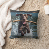 German Shorthaired Pointer Elegant Throw Pillow クッション (ブランケット)
