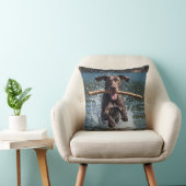 German Shorthaired Pointer Elegant Throw Pillow クッション (椅子)