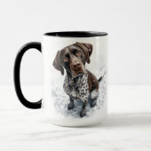 German Shorthaired Pointer Explain Christmas Mug マグカップ (左)