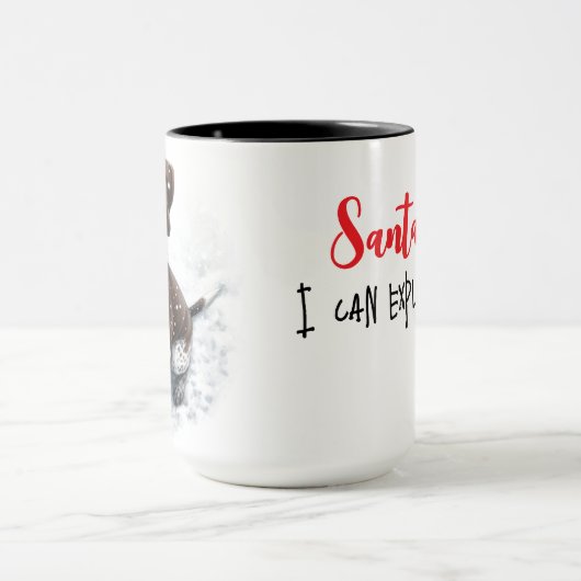 German Shorthaired Pointer Explain Christmas Mug マグカップ (中央)