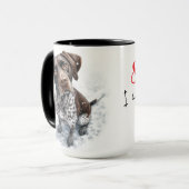 German Shorthaired Pointer Explain Christmas Mug マグカップ (正面左)