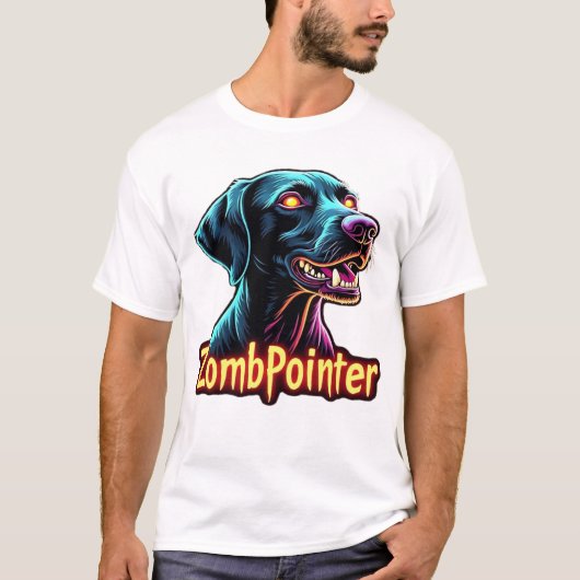 German Shorthaired Pointer GSP Zombie Dog Hallowee Tシャツ (正面)