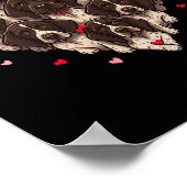German Shorthaired Pointer Heart Valentine Womens ポスター (角)