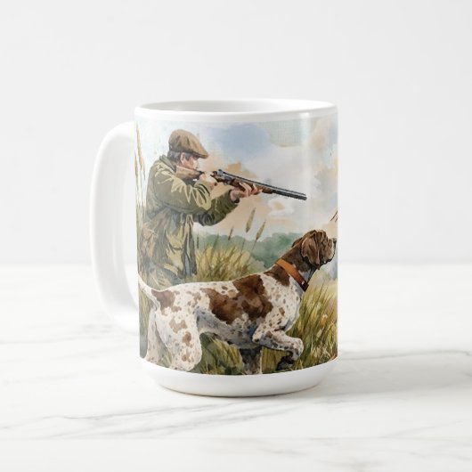 German Shorthaired Pointer ,hunting コーヒーマグカップ (正面左)