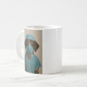 German Shorthaired Pointer in Scrubs コーヒーマグカップ (正面左)