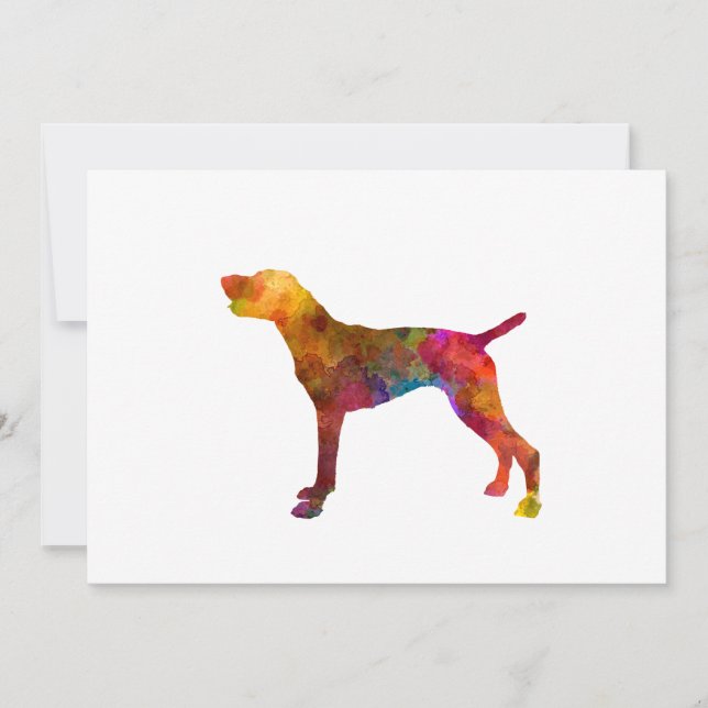 German Shorthaired Pointer in watercolor (正面)