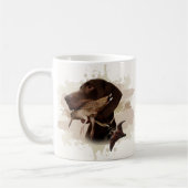 German Shorthaired Pointer,kurzhaar, Tapestry Post コーヒーマグカップ (左)