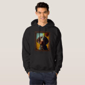 German Shorthaired Pointer Painting Sunflower Flow パーカ (正面フル)