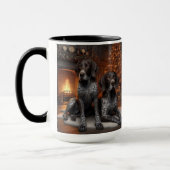 German Shorthaired Pointer Pair Christmas Mug Cup マグカップ (左)