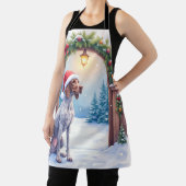 German Shorthaired Pointer Snowy Gate Santa Hat エプロン (インサイチュ)