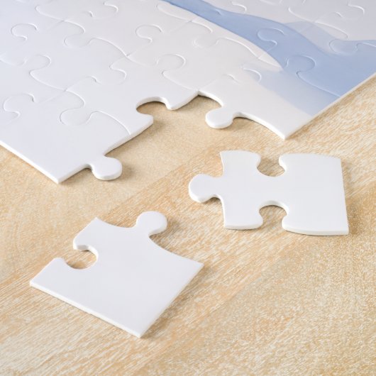 German Shorthaired Pointer Snowy Gate Santa Hat ジグソーパズル (側面)