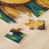 German Shorthaired Pointer St Patrick’s Day ジグソーパズル (側面)