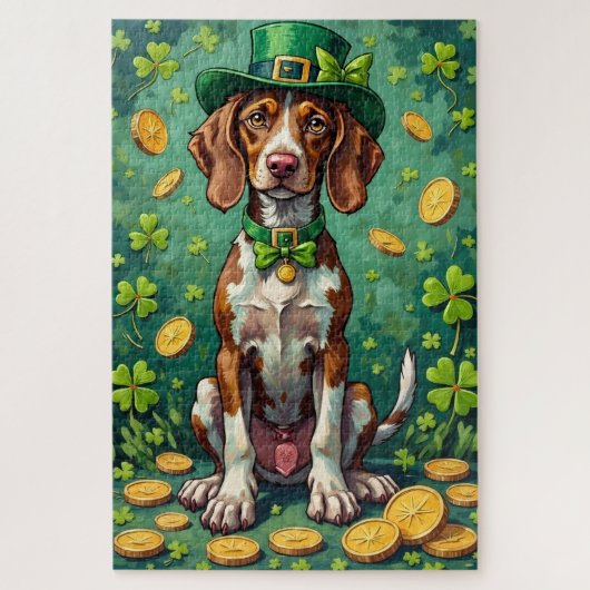 German Shorthaired Pointer St Patrick’s Day ジグソーパズル (縦)
