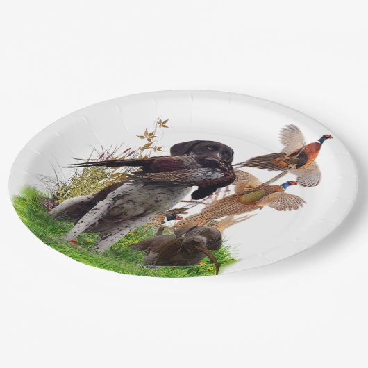 German Shorthaired Pointer    Sticker ペーパープレート (アングル)