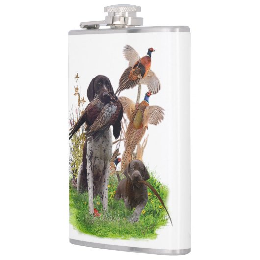 German Shorthaired Pointer    Sticker Paper Plates フラスク (左)