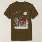 German Shorthaired Pointer Under Moonlight Snow Ch Tシャツ (デザイン正面)
