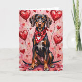 German Shorthaired Pointer Valentine’s Day カード (正面)