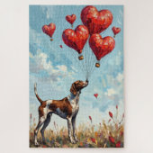 German Shorthaired Pointer Valentine's Day Heart  ジグソーパズル (縦)