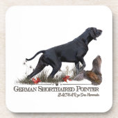 German Shorthaired Pointer, ZACHAR Tapestry Poster コースター (正面)