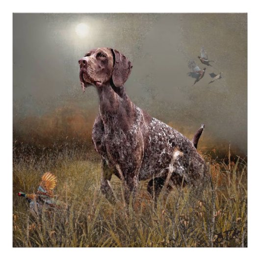 German Shorthaired Pointers  フォトプリント (正面)