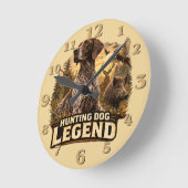 German Shorthaired Pointers  ラウンド壁時計 (傾斜)