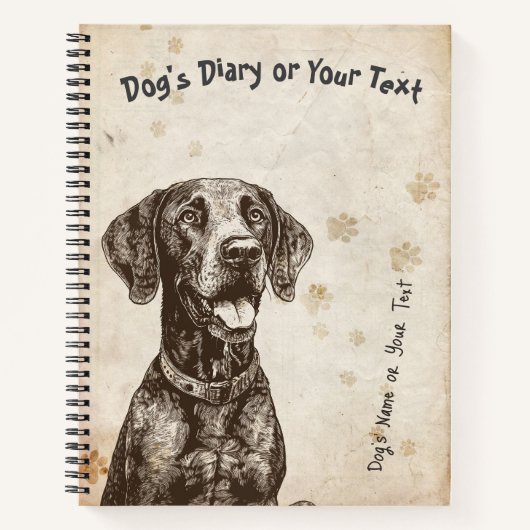 German Shorthaired Pointer's Diary ノートブック (正面)