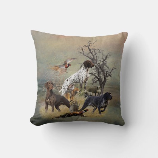 German Shorthaired Pointers (GSP)     クッション (正面)