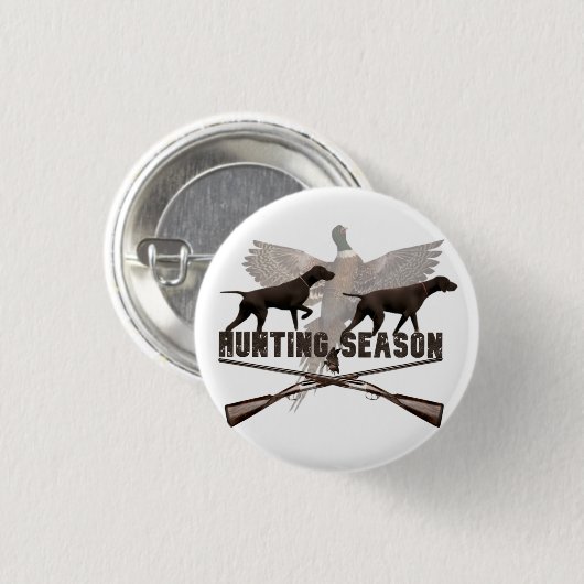 German Shorthasped Pointer、Kurzhaar、Tapestry Post 缶バッジ (正面&裏面)