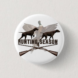 German Shorthasped Pointer、Kurzhaar、Tapestry Post 缶バッジ