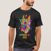 German Shy Dog German Shepherd Animal Pun Shepard Tシャツ (正面)