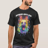 German Sofa Dog  German Shepherd Humor Shepard Tシャツ (正面)