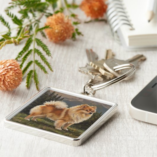 German Spitz キーホルダー (側面)