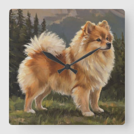 German Spitz スクエア壁時計