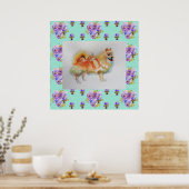 German Spitz Pomeranian Dog art Painting Poster ポスター (キッチン)