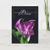 German Sympathy Beileid Purple Lilies カード (正面)