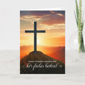 German Sympathy with Sunset Cross Over Mountains カード (正面)