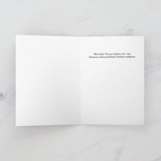 German Sympathy with Sunset Cross Over Mountains カード (内部)