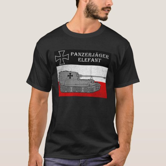 German Tank Destroyer Elefant Panzerjäger Infantry Tシャツ (正面)