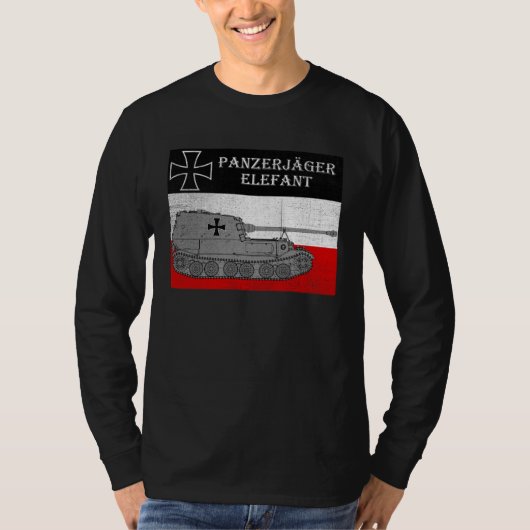 German Tank Destroyer Elefant Panzerjäger Infantry Tシャツ (正面)