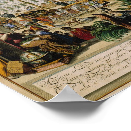 German town Lingen (1700) ポスター (角)