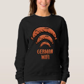 German Wifi Simplified Sausage Wurst スウェットシャツ (正面)