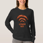 German Wifi Simplified Sausage Wurst Tシャツ (正面)