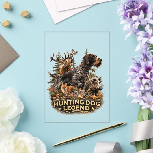 German Wirehaired Pointer アクリル招待状 (インサイチュ (ウェディング))