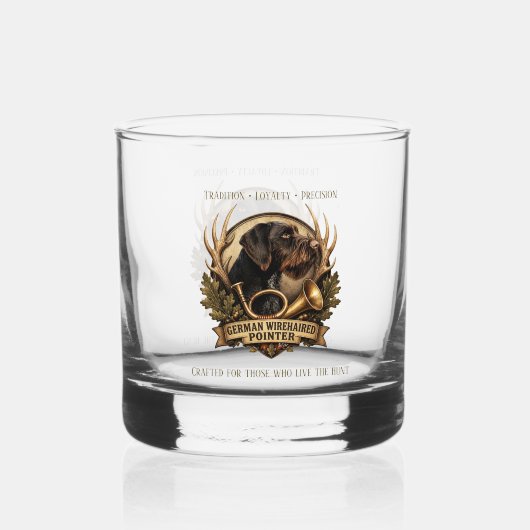 German Wirehaired Pointer ウイスキーグラス (正面)