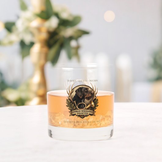 German Wirehaired Pointer ウイスキーグラス (インサイチュ (ウェディング))