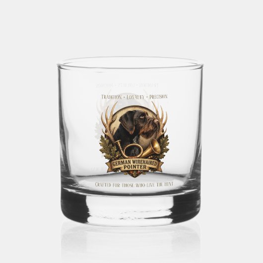 German Wirehaired Pointer ウイスキーグラス (裏面)