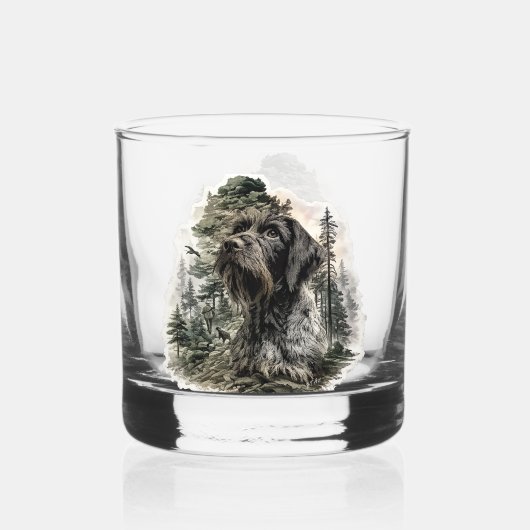 German Wirehaired Pointer ウイスキーグラス (正面)