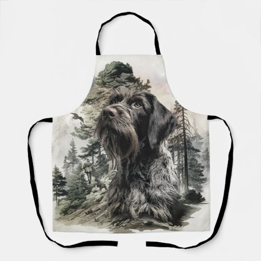 German Wirehaired Pointer エプロン (正面)
