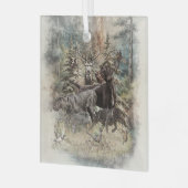 German Wirehaired Pointer ガラスオーナメント (正面左)