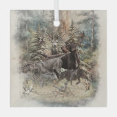 German Wirehaired Pointer ガラスオーナメント (正面)